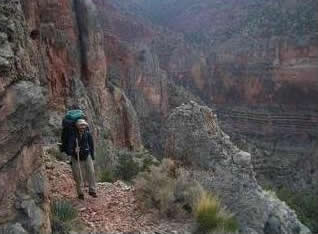 Hiking down Hance Trail